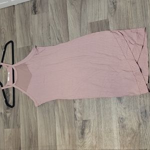 Pink striped spaghetti strap dress